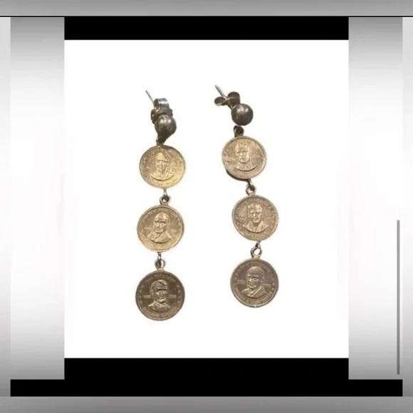 Vintage Sterling Silver Miniature US Coin Pierced Earrings #8181 - Picture 6 of 7